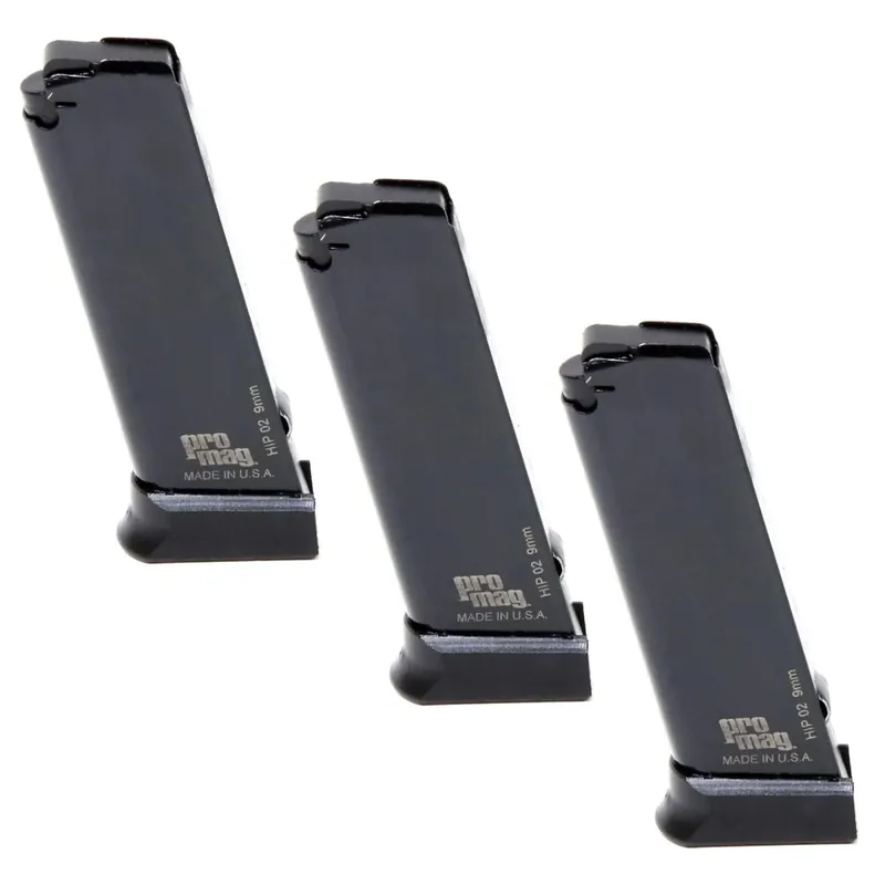 Betrouwbaar ProMag (3-pack) Hi-Point Model C 9mm, 8-schots magazijn, HIP 02, blauw staal