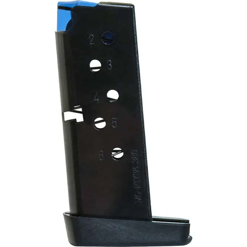 Mec-Gar 6-schots magazijn voor Taurus PT738, TCP .380 ACP MGPT7386B Blued Coating Lage Prijs