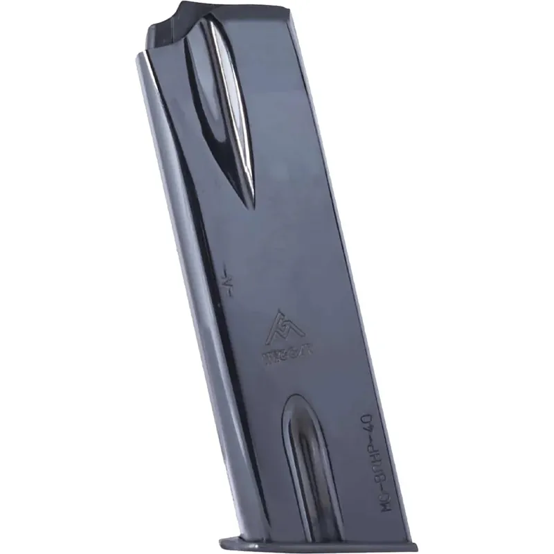 Mec-Gar 10-schots magazijn voor Browning Hi-Power .40 S&W, MGBR4010B Blued Coating Hoge Kwaliteit