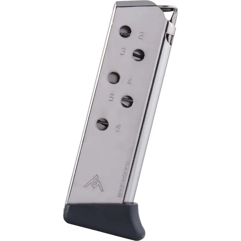 Gratis Retour Mec-Gar 7-Round Magazine voor Walther PPK Finger Rest .380 ACP MGWPPKFRN Nikkel
