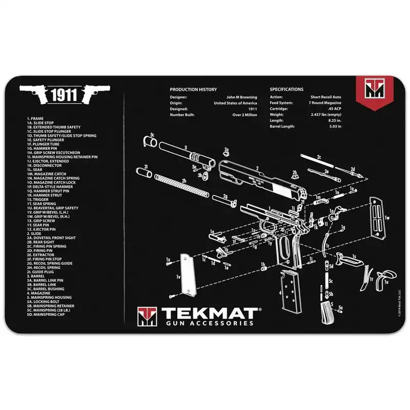 TekMat originele geweerreinigingsmat - 17" X 11" - 1911 Hoge Kwaliteit