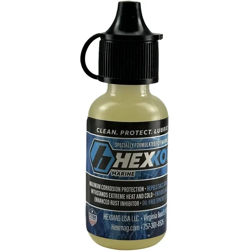 Gratis Retour HEXKOTE Marine Series Bootvisuitrusting Droog Smeermiddel Druppelfles, 0.50 oz