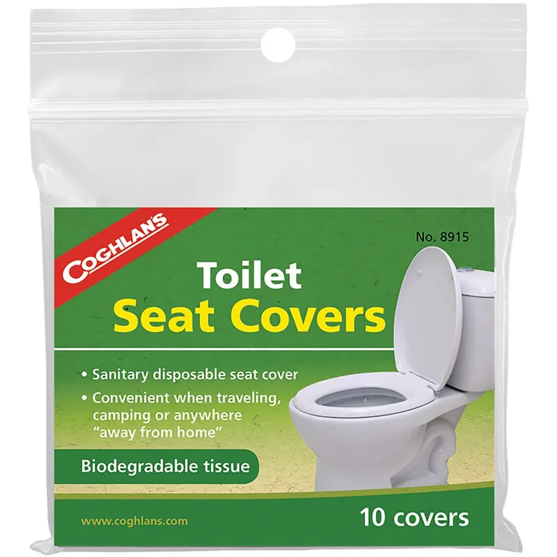 Coghlan's toiletbrilhoezen (10 stuks), biologisch afbreekbaar maandverband voor eenmalig gebruik Gratis Retour