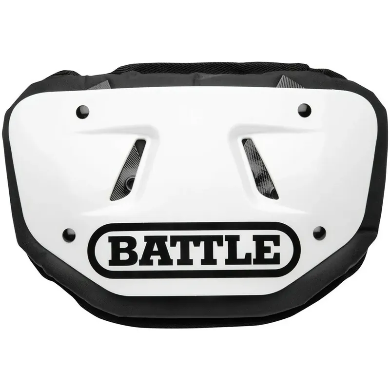 Battle Sports Chromen Beschermende Voetbal Achterplaat - Parelwit/Zwart Jongeren Finale Uitverkoop