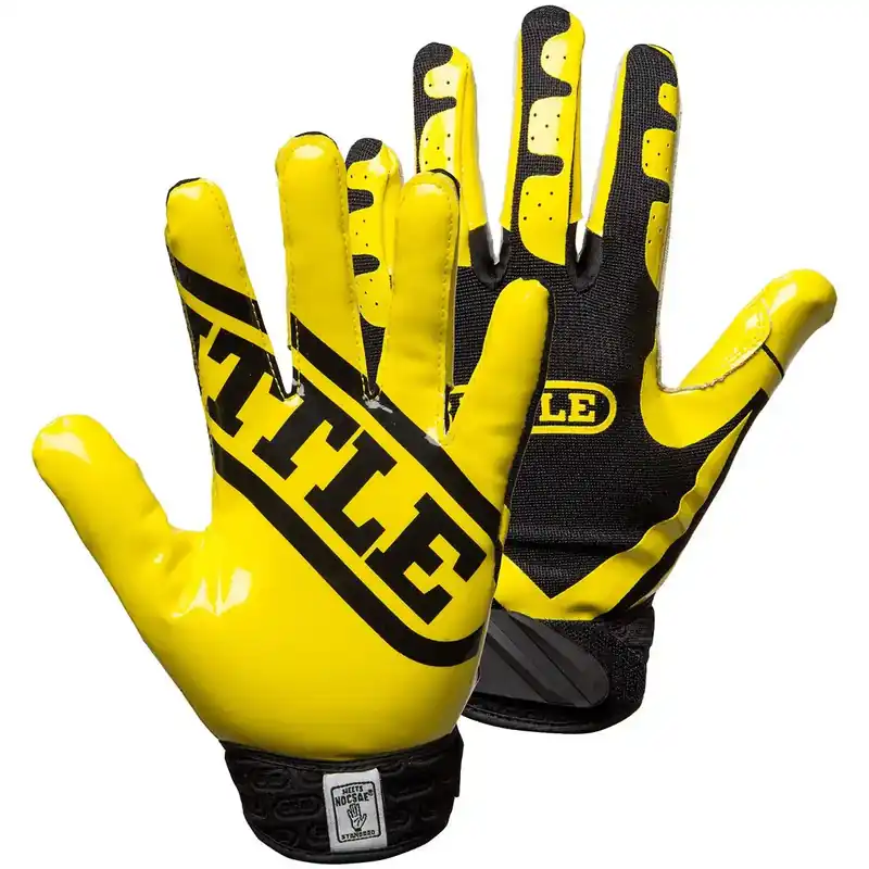 Battle Sports Receivers Ultra-Stick voetbalhandschoenen - neongeel/zwart Jeugd S Direct Beschikbaar
