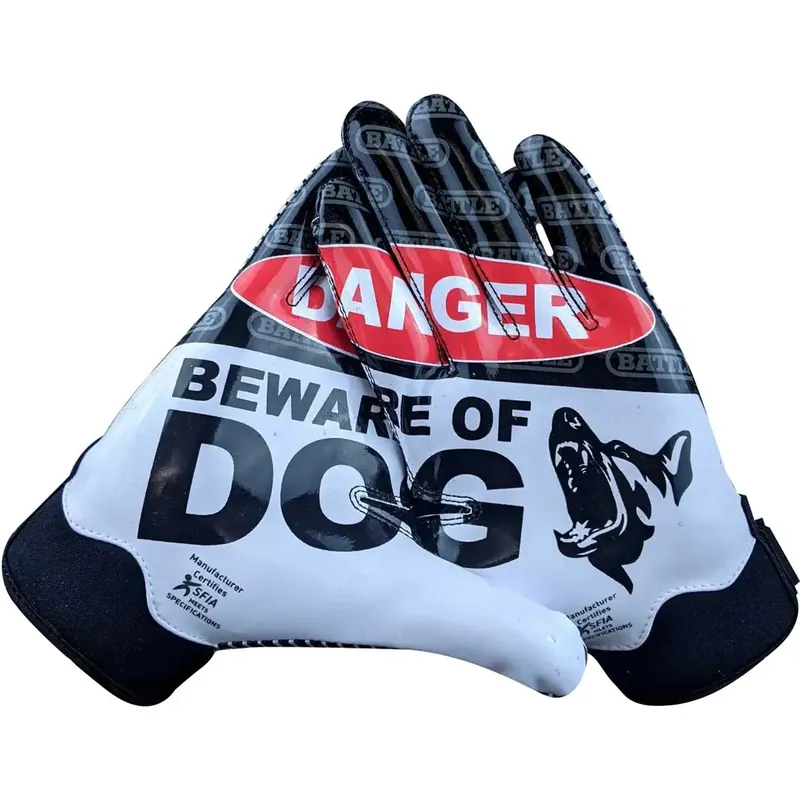 Superprijs Battle Sports Beware of Dog Doom 1.0 voetbalontvangerhandschoenen voor volwassenen S