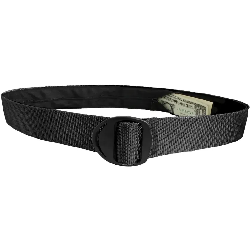 Bison Designs Crescent Black Buckle Geldriem - Zwart M Bestel Nu