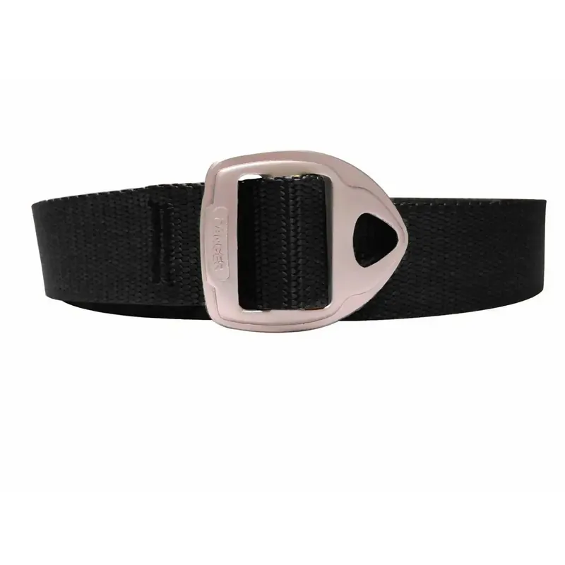 Bison Designs Danger Gunmetal Buckle Belt - Zwart M Veilige Betaling