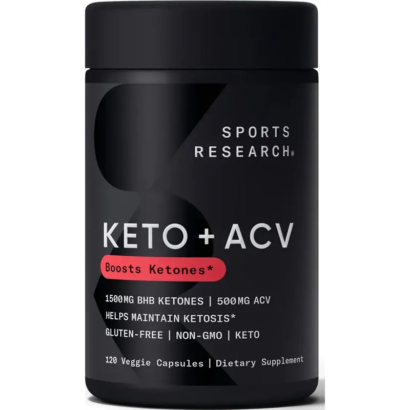Superprijs Sports Research - Keto+ACV - 120 vegetarische capsules