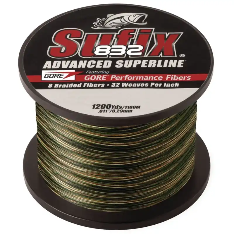 Flitsaanbieding Sufix 832 Advanced Superline Braid Vislijn, 1200 Yard Spoel Kustcamouflage