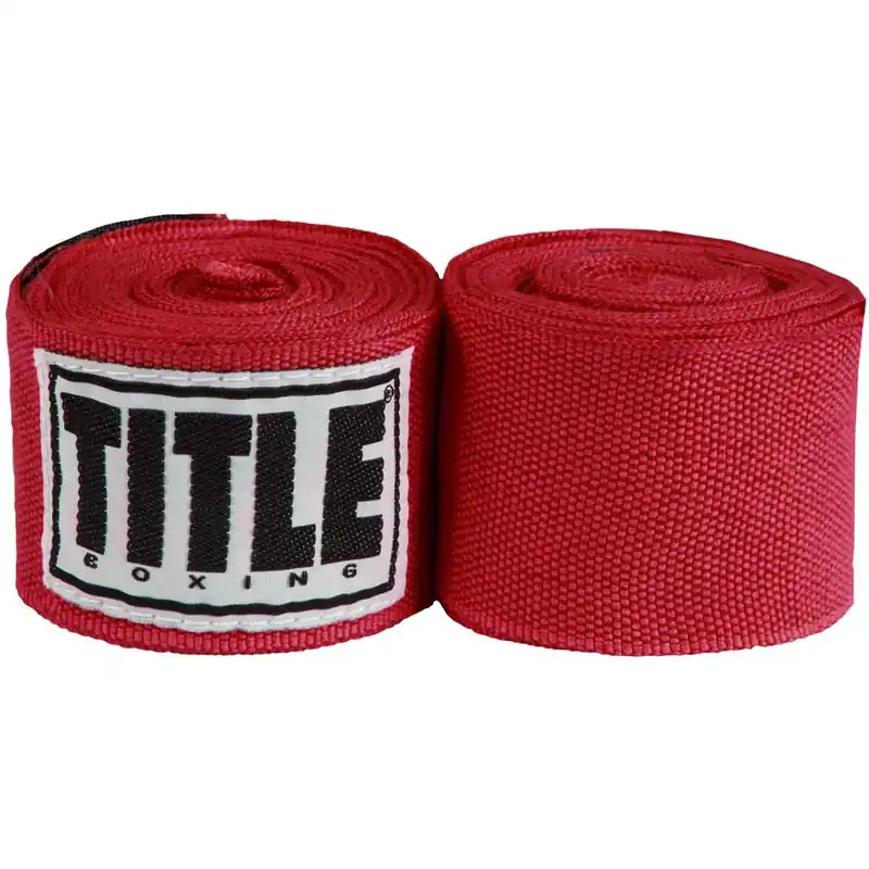Goedkoop Title Boxing 180" Semi-elastische Mexicaanse handwraps - Rood