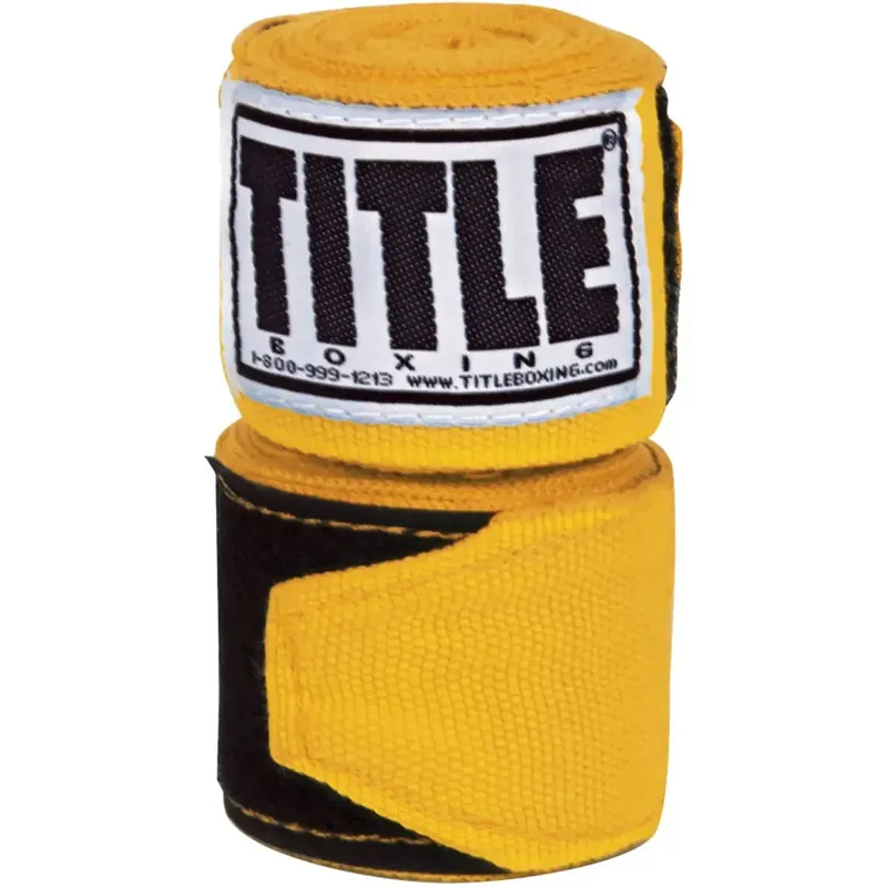 Title Boxing 180" Semi-elastische Mexicaanse handwraps - Goud Voordeelprijs