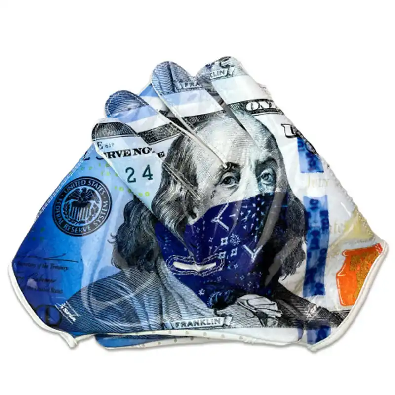 Laatste Kans Battle Sports Volwassenen "Blauwe Strepen" Doom Speed Ontvanger Voetbalhandschoenen S