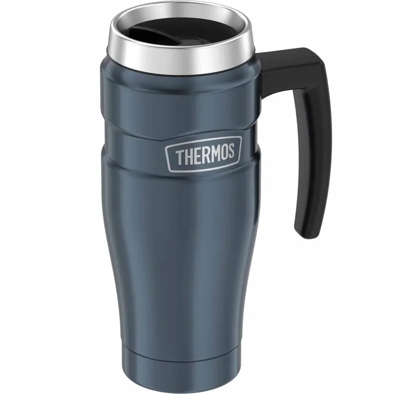 Weekendaanbieding Thermos - 16 oz. roestvrijstalen King reisbeker met handvat - leisteen