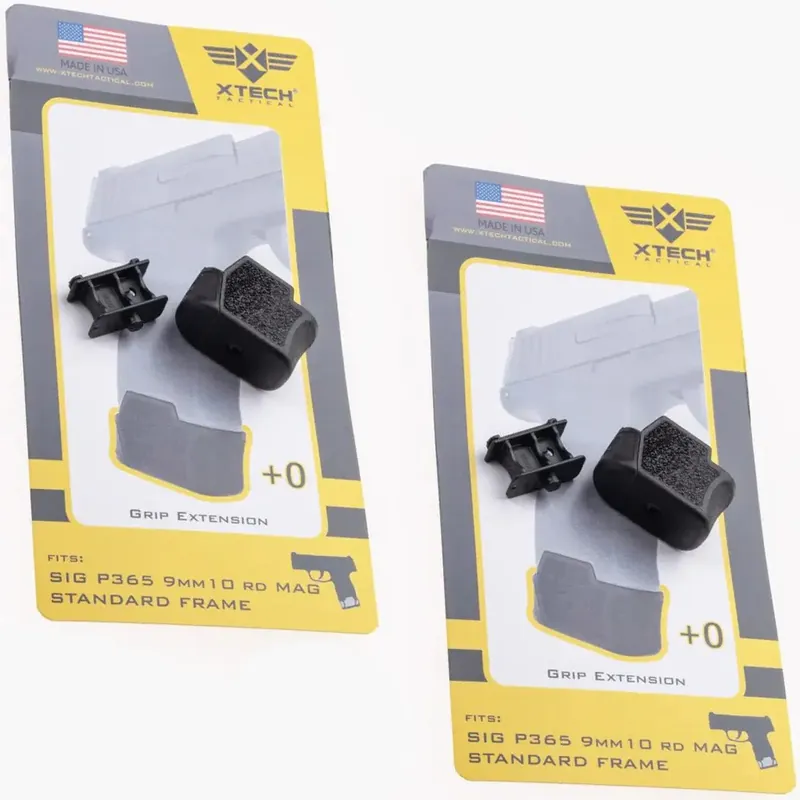 XTech Tactical MTX 365 (2-pack) +0 magazijngreepverlenger voor Sig P365 9 mm Beperkt Aanbod