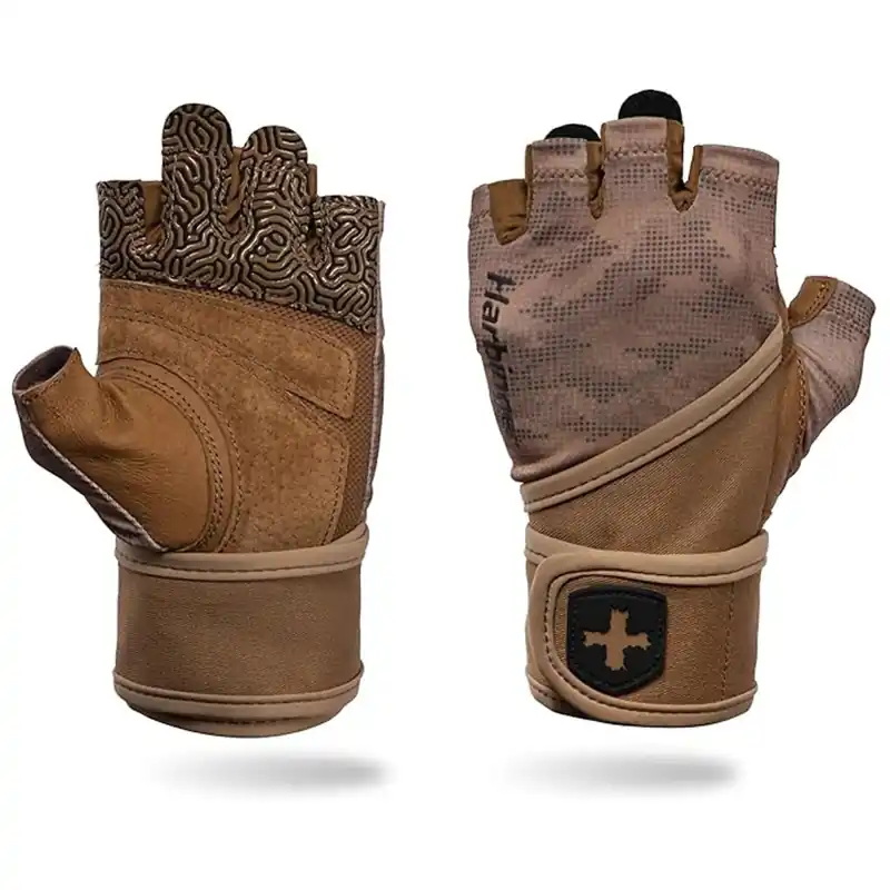 Harbinger Pro Wrist Wrap Handschoenen voor Heren 3.0 - Bruin Camo M Nieuw