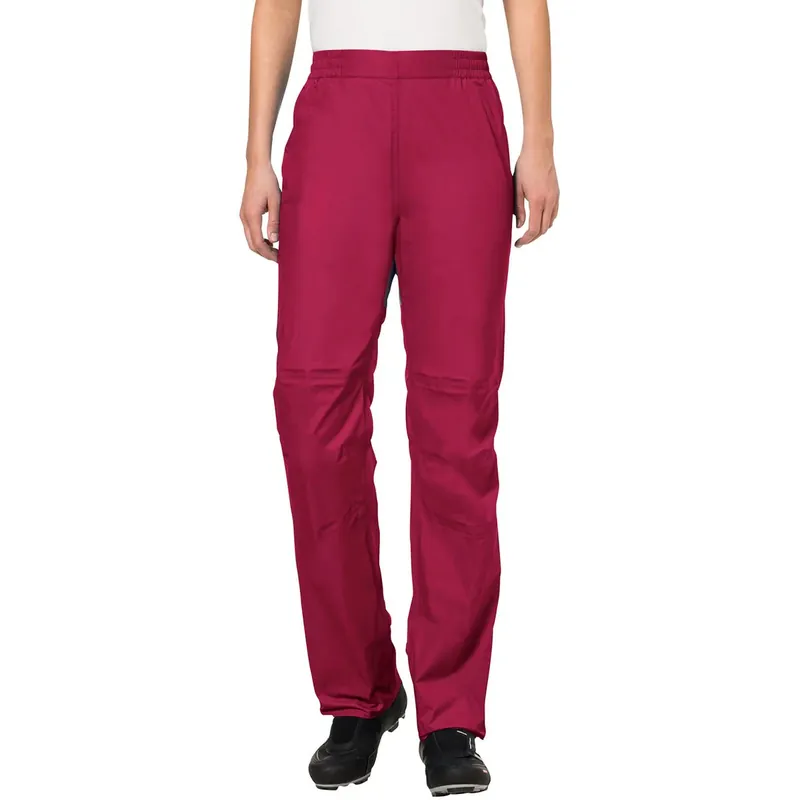 Vaude Dames Drop Biking Regenbroek II - Crimson Rood 34 Seizoensaanbieding