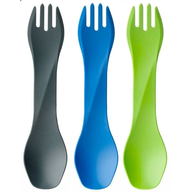 Humangear GoBites BIO Combo Lepel/Vork Kinderen 3-Pack Blauw/Grijs/Groen Rechtstreeks Van De Fabrikant