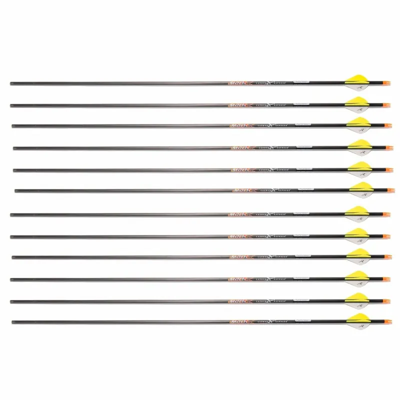 Carbon Express Mach5 4560 pijlen - 30" met inzetstukken - 12 stuks Actieprijs