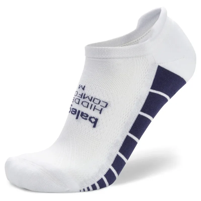 Shop Nu Balega Hidden Comfort No Show hardloopsokken, wit/Skipperblauw S