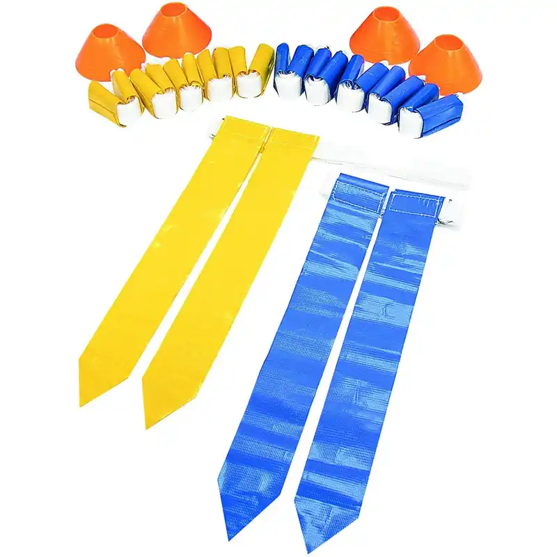 Beste Prijs SKLZ 10-Mannen Vlagvoetbalset - Blauw/Geel