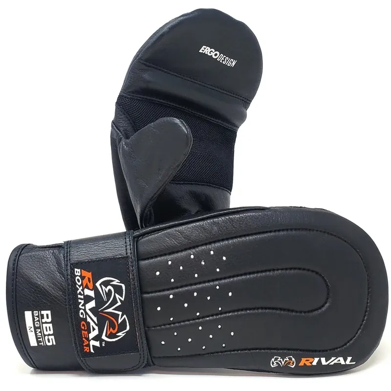 Express Levering Rival Boxing RB5 klittenband leren trainingstas wanten S
