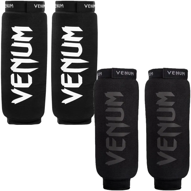 Venum Kontact Beschermende Slip-On MMA Scheenbeschermers - Zwart/Wit Zwart wit Direct Verzonden