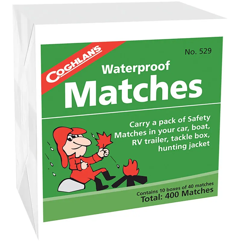 Coghlan's Waterproof Lucifers (10 dozen), 400 lucifers in totaal, Veiligheid met Striker Actieprijs