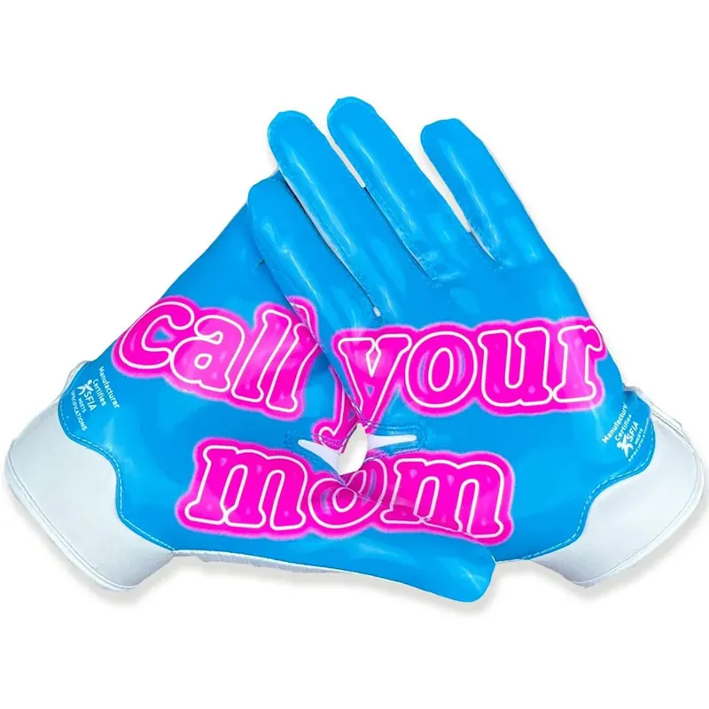 Battle Sports Youth Call Your Mom Football Receiver Handschoenen - Wit S Merkproduct