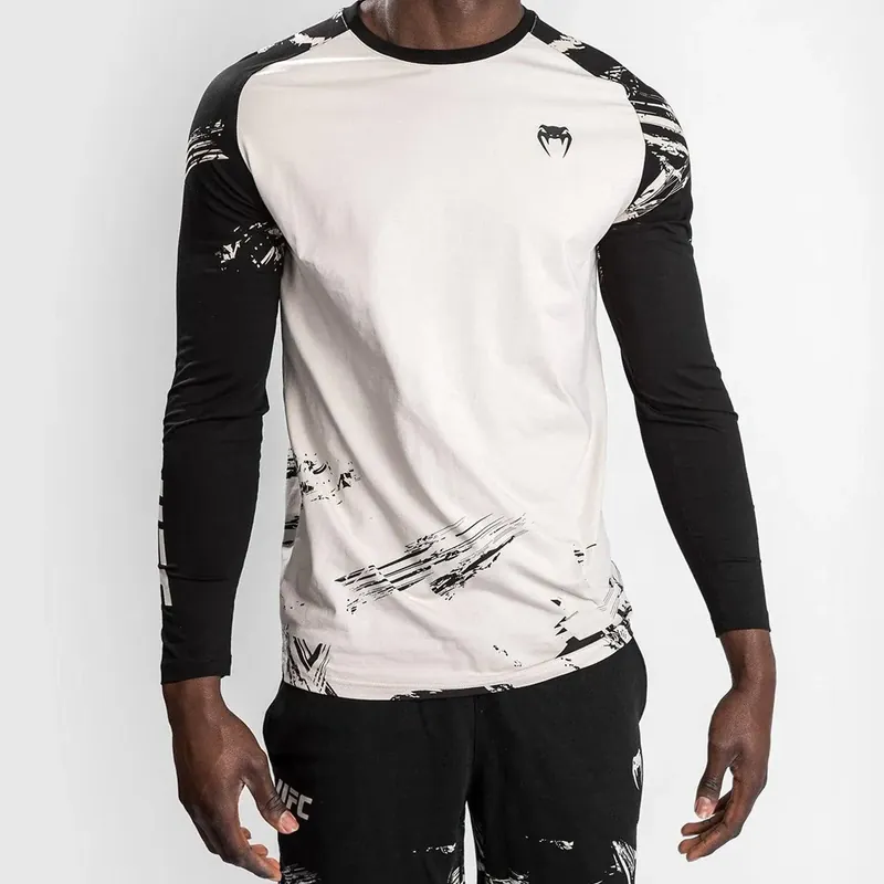 Venum UFC Authentic Fight Week 2.0 T-shirt met lange mouwen - zand/zwart S Express Levering