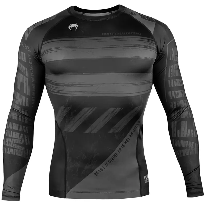 Venum AMRAP compressie T-shirt met lange mouwen - zwart/grijs S Hoge Kwaliteit
