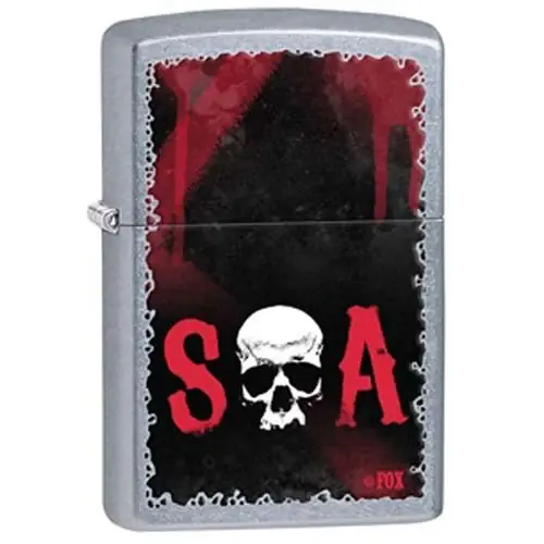 Fabrieksprijs Zippo Sons of Anarchy Skull Street Chrome Zakaansteker