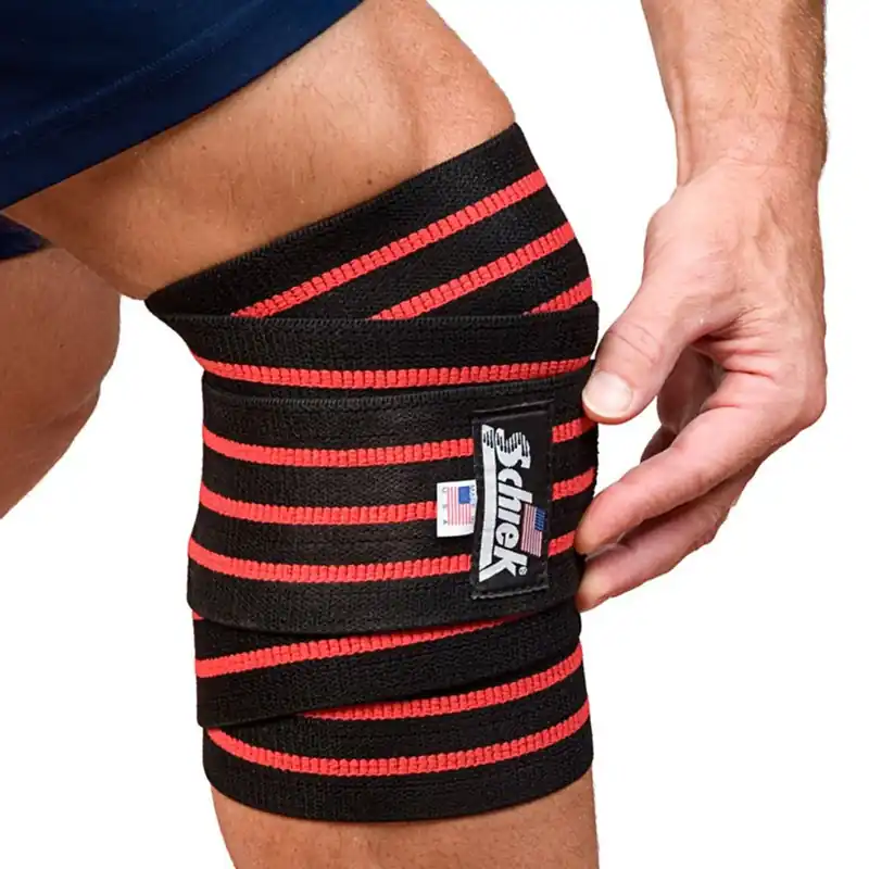 Laatste Kans Schiek Sports Model 1178 Black Line 78" Kniebandages - Zwart/Rood