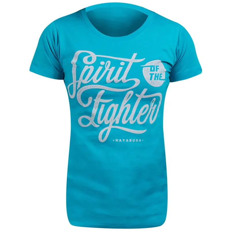 Hayabusa Dames Classic Spirit of the Fighter T-shirt - Medium - Blauw Favoriet