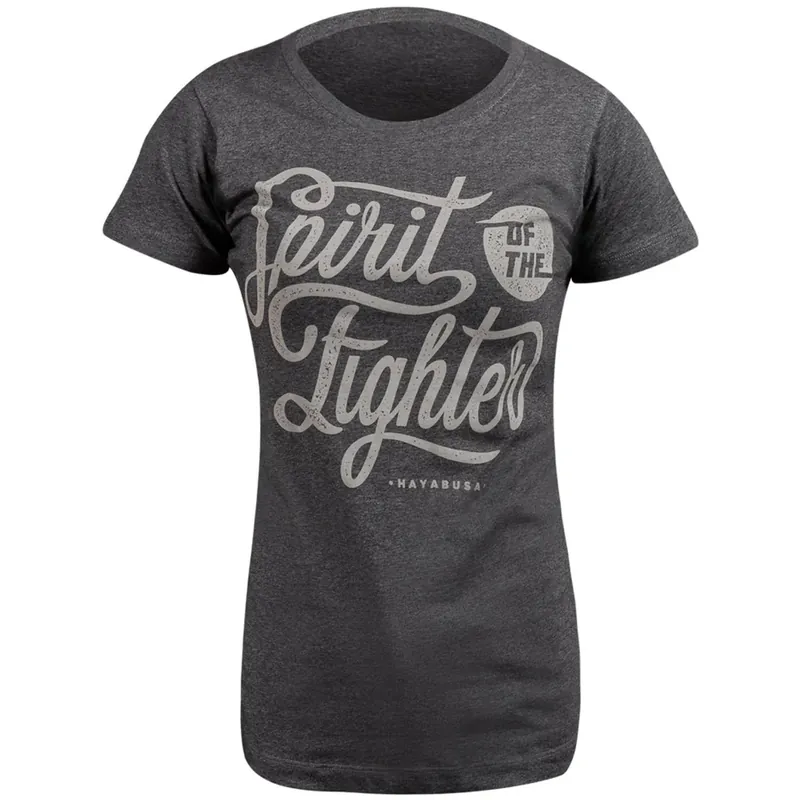 Hayabusa Dames Classic Spirit of the Fighter T-shirt - Medium - Grijs Goedkoop