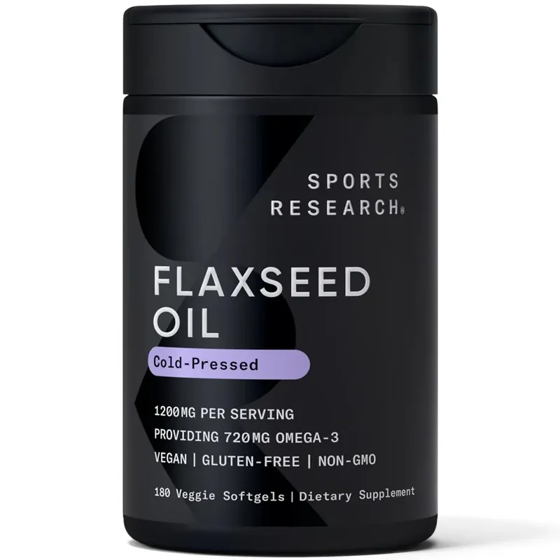 Sports Research Lijnzaadolie, 1200 mg, 180 vegetarische softgels Nu Kopen