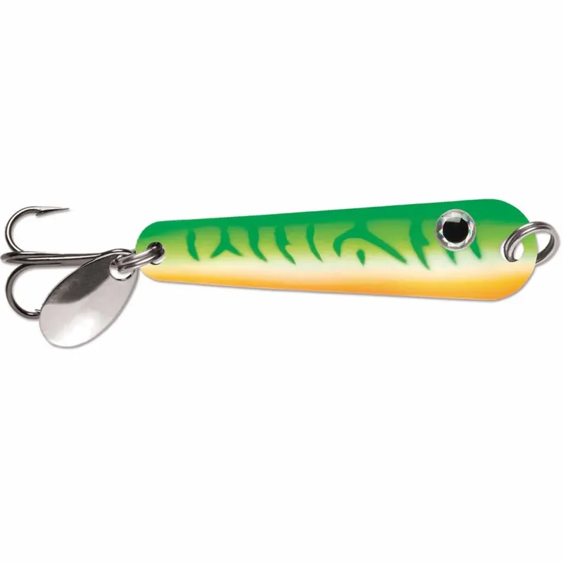 VMC Tumbler Spoon, 1/18 oz, Glow Green Fire UV, Vislokmiddel Alleen Vandaag