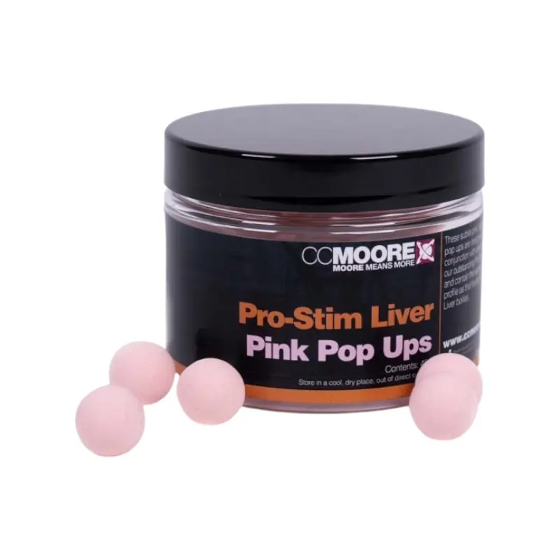 CC Moore Pro-Stim Liver Pop Ups 12mm (55 Stuks) Pink Aanbieding