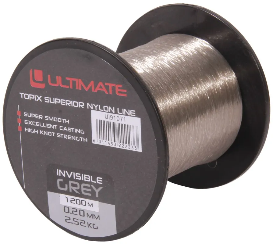 Ultimate Topix Nylon Invisible Grey (1200m) 0.23 mm Dagaanbieding