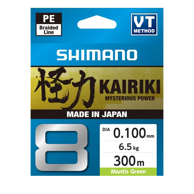 Shimano Kairiki 8 Green Gevlochten Lijn 300m 0.190mm (12.0kg) Laatste Kans