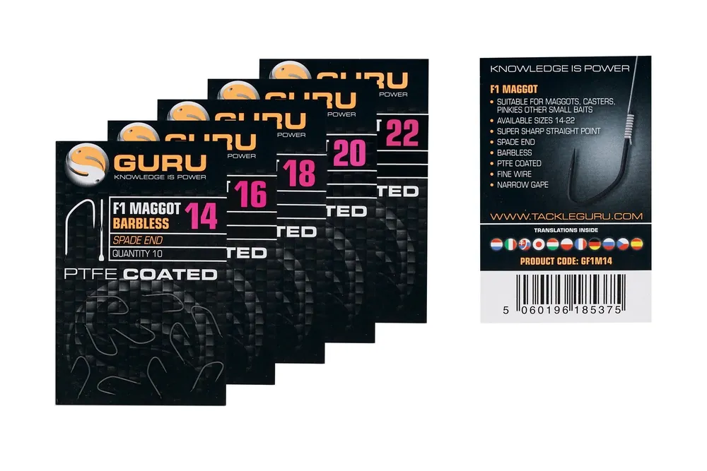 Op = Op Guru F1 Maggot Haken Barbless (10pcs) 14