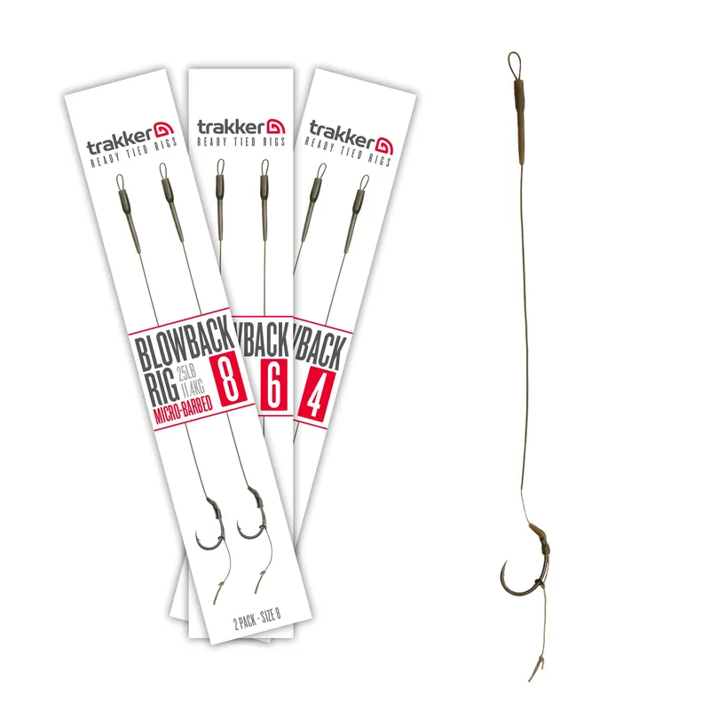 Trakker Blowback Rig Micro Barbed 25lb/11.4kg (2 Stuks) 4 Laatste Kans