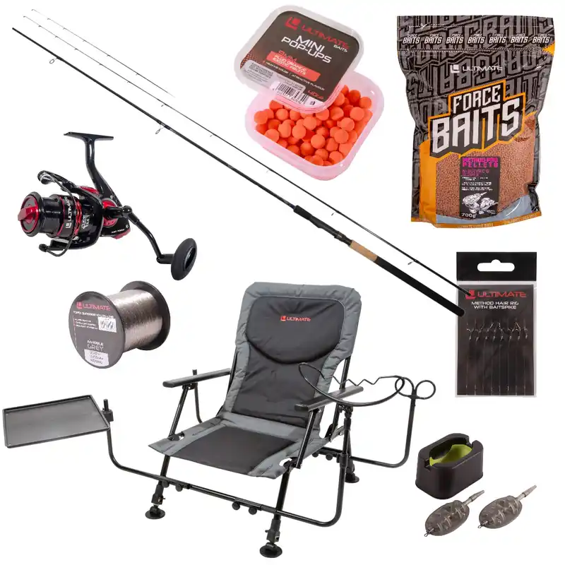 Direct Beschikbaar Ultimate Complete Feeder Chair Fishing Set