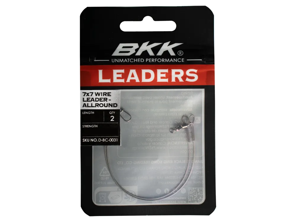 BKK 7x7 Wire Leader Allround Duolock Snap 25cm (2 Stuks) 9kg Uitverkoop