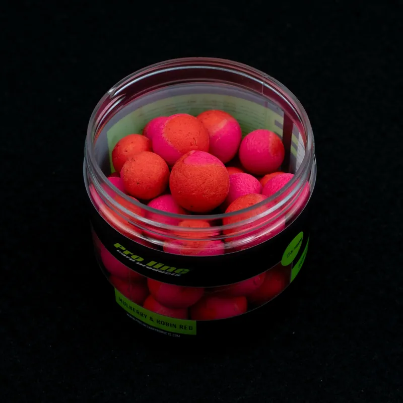 Populair Pro Line Wonka's Mulberry & Robin Red 15&18mm Mixed Hookbaits (200ml)