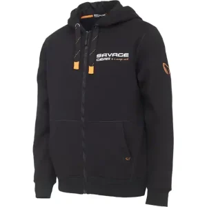 Direct Beschikbaar Savage Gear Urban Zip Hoodie Black Ink L