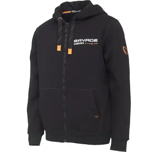 Direct Beschikbaar Savage Gear Urban Zip Hoodie Black Ink L