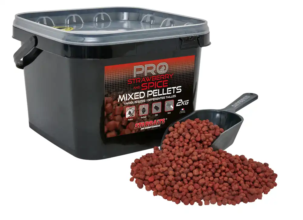 Starbaits ProBiotic Pro Strawberry Spice Pellets Mixed 2kg Voerpellets Bestseller