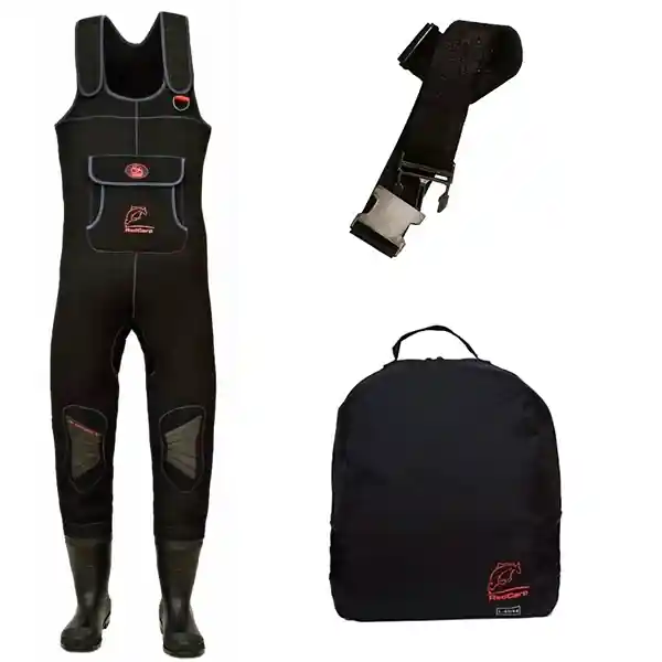 Beste Prijs Behr Neoprene Waders Red Carp Waadpak (Inclusief opbergtas en riem!) 41-42
