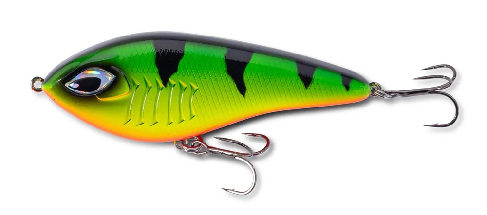 Exclusieve Aanbieding IC Doiyo JerXus UV Suspending Jerkbait 12.5cm (57g) Lava Tiger